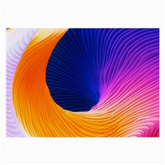 Wave Waves Chefron Color Blue Pink Orange White Red Purple Large Glasses Cloth (2-side) by Mariart