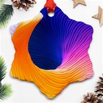 Wave Waves Chefron Color Blue Pink Orange White Red Purple Ornament (Snowflake) Front