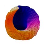 Wave Waves Chefron Color Blue Pink Orange White Red Purple Standard 15  Premium Round Cushions Back