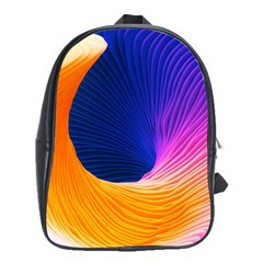 Wave Waves Chefron Color Blue Pink Orange White Red Purple School Bags (xl)  by Mariart