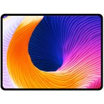 Wave Waves Chefron Color Blue Pink Orange White Red Purple Double Sided Fleece Blanket (Large)  80 x60  Blanket Back