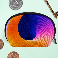 Wave Waves Chefron Color Blue Pink Orange White Red Purple Accessory Pouches (large)  by Mariart