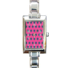 Polka Dot Circle Pink Purple Green Rectangle Italian Charm Watch by Mariart