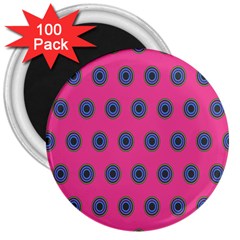 Polka Dot Circle Pink Purple Green 3  Magnets (100 Pack) by Mariart