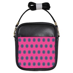 Polka Dot Circle Pink Purple Green Girls Sling Bags by Mariart