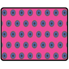 Polka Dot Circle Pink Purple Green Fleece Blanket (medium)  by Mariart