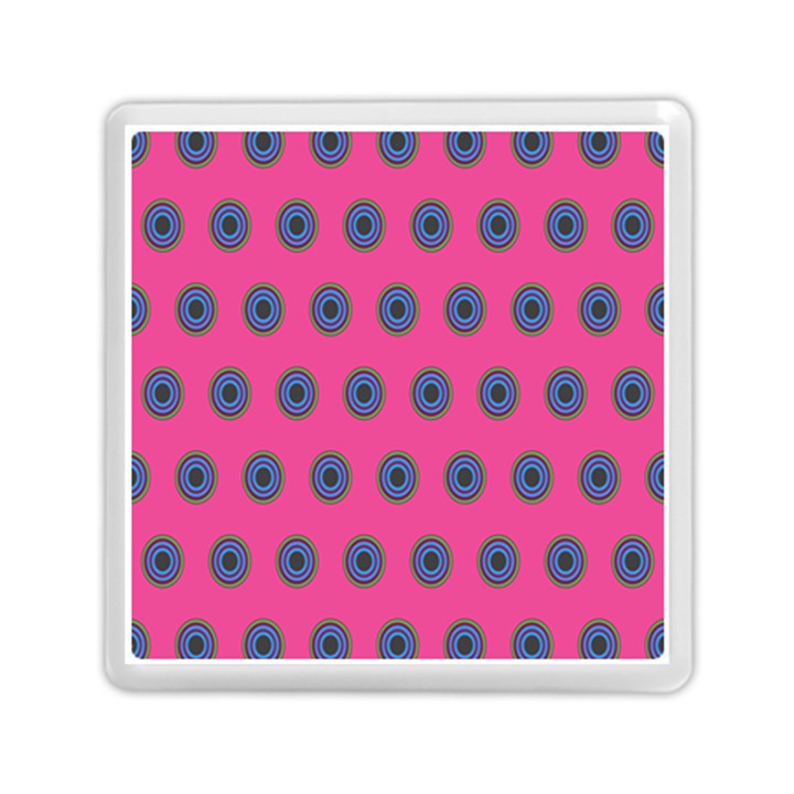 Polka Dot Circle Pink Purple Green Memory Card Reader (Square) 