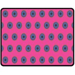 Polka Dot Circle Pink Purple Green Double Sided Fleece Blanket (Medium)  58.8 x47.4  Blanket Front