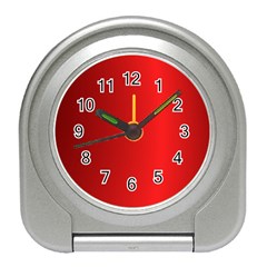 Red Gradient Fractal Backgroun Travel Alarm Clocks by Simbadda