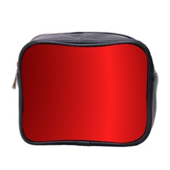 Red Gradient Fractal Backgroun Mini Toiletries Bag 2-side by Simbadda