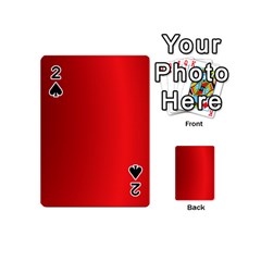 Red Gradient Fractal Backgroun Playing Cards 54 (mini)  by Simbadda