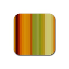 Colorful Citrus Colors Striped Background Wallpaper Rubber Coaster (square)  by Simbadda