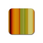 Colorful Citrus Colors Striped Background Wallpaper Rubber Coaster (Square)  Front