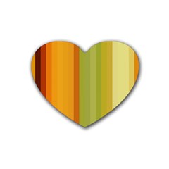 Colorful Citrus Colors Striped Background Wallpaper Rubber Coaster (heart)  by Simbadda