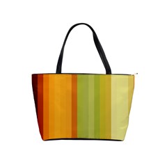 Colorful Citrus Colors Striped Background Wallpaper Shoulder Handbags by Simbadda