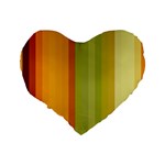 Colorful Citrus Colors Striped Background Wallpaper Standard 16  Premium Heart Shape Cushions Back