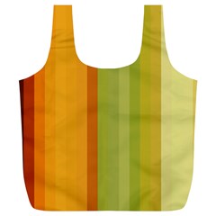 Colorful Citrus Colors Striped Background Wallpaper Full Print Recycle Bags (l)  by Simbadda