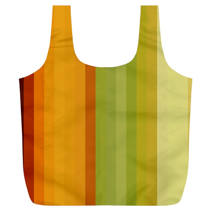 Colorful Citrus Colors Striped Background Wallpaper Full Print Recycle Bags (L) 