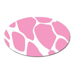 Baby Pink Girl Pattern Colorful Background Oval Magnet by Simbadda