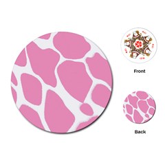 Baby Pink Girl Pattern Colorful Background Playing Cards (round)  by Simbadda