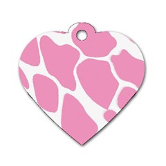 Baby Pink Girl Pattern Colorful Background Dog Tag Heart (two Sides) by Simbadda