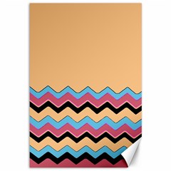 Chevrons Patterns Colorful Stripes Background Art Digital Canvas 12  X 18   by Simbadda