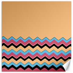 Chevrons Patterns Colorful Stripes Background Art Digital Canvas 16  X 16   by Simbadda