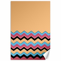 Chevrons Patterns Colorful Stripes Background Art Digital Canvas 24  X 36  by Simbadda