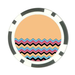 Chevrons Patterns Colorful Stripes Background Art Digital Poker Chip Card Guard by Simbadda