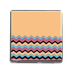 Chevrons Patterns Colorful Stripes Background Art Digital Memory Card Reader (square) by Simbadda