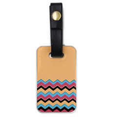 Chevrons Patterns Colorful Stripes Background Art Digital Luggage Tags (one Side)  by Simbadda