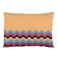 Chevrons Patterns Colorful Stripes Background Art Digital Pillow Case (two Sides) by Simbadda