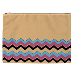 Chevrons Patterns Colorful Stripes Background Art Digital Cosmetic Bag (xxl)  by Simbadda