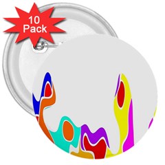 Simple Abstract With Copyspace 3  Buttons (10 Pack)  by Simbadda