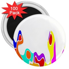 Simple Abstract With Copyspace 3  Magnets (100 Pack) by Simbadda