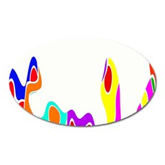 Simple Abstract With Copyspace Oval Magnet by Simbadda