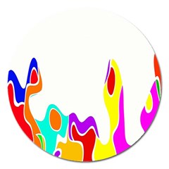 Simple Abstract With Copyspace Magnet 5  (round)