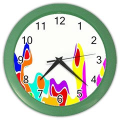 Simple Abstract With Copyspace Color Wall Clocks by Simbadda