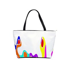 Simple Abstract With Copyspace Shoulder Handbags by Simbadda