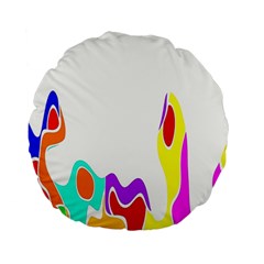 Simple Abstract With Copyspace Standard 15  Premium Round Cushions by Simbadda