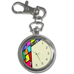 Digitally Created Abstract Page Border With Copyspace Key Chain Watches by Simbadda