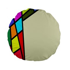 Digitally Created Abstract Page Border With Copyspace Standard 15  Premium Round Cushions by Simbadda