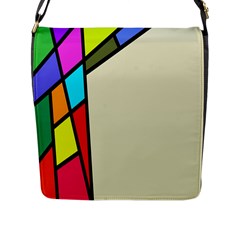 Digitally Created Abstract Page Border With Copyspace Flap Messenger Bag (l)  by Simbadda