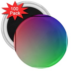 3d Rgb Glass Frame 3  Magnets (100 Pack) by Simbadda