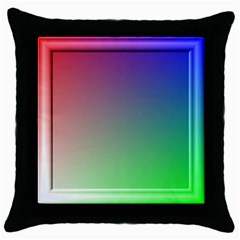 3d Rgb Glass Frame Throw Pillow Case (black) by Simbadda