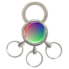 3d Rgb Glass Frame 3-ring Key Chains by Simbadda