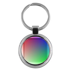 3d Rgb Glass Frame Key Chains (round)  by Simbadda