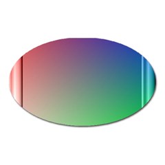 3d Rgb Glass Frame Oval Magnet by Simbadda