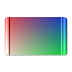 3d Rgb Glass Frame Magnet (rectangular) by Simbadda