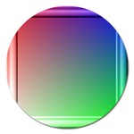 3d Rgb Glass Frame Magnet 5  (Round) Front